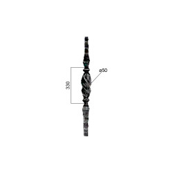 Tyč 25x25, H-1300mm Tyč 25x25, H-1300mm